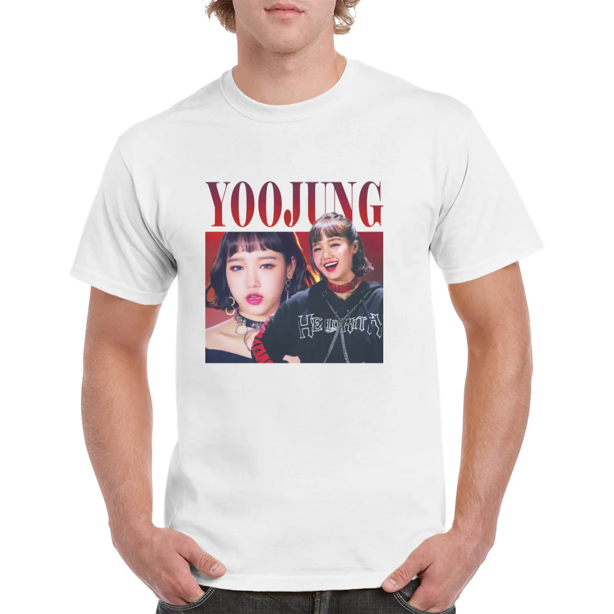 

Футболка Yoojung унисекс, стиль K-POP, 90, ретро, 100% хлопок, топы для женщин/мужчин