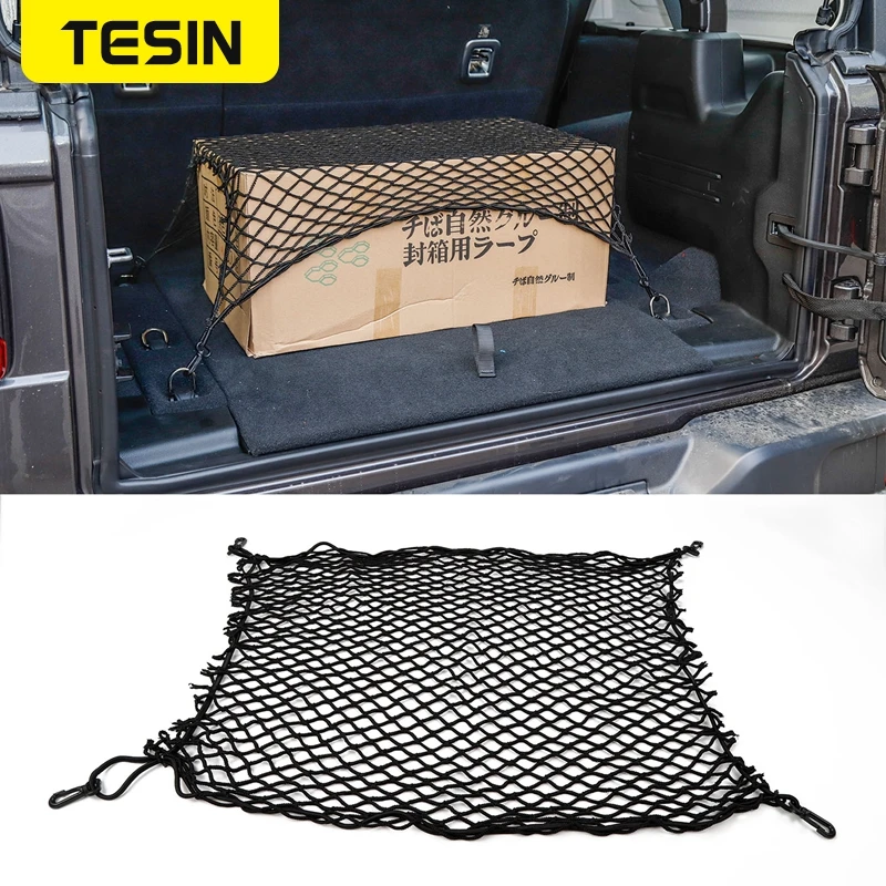 

TESIN Car Net for Jeep Wrangler JK JL 2007-2018 Car Trunk Net Storage Bag Net for Jeep JL Wrangler 2019+ Car Accessories