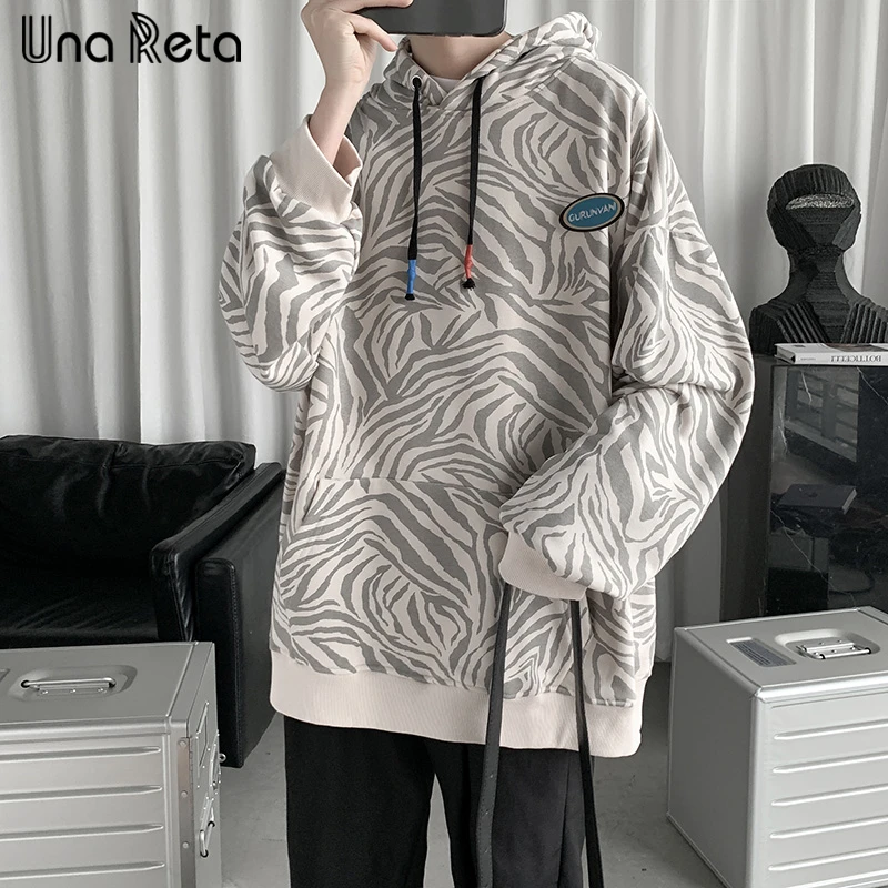 

Толстовка Una Reta мужская с капюшоном, уличная одежда, Повседневный пуловер, топы в стиле Харадзюку, худи с принтом в стиле хип-хоп для пар, 2022