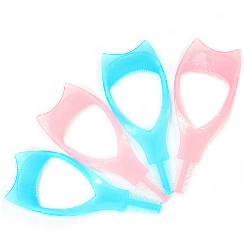 Multifunctional Fashion 3 in 1 Mascara Eyelash Brush Curler Guard Applicator Comb Cosmetic Stencil Shield Guide Make Up Tool | Красота и