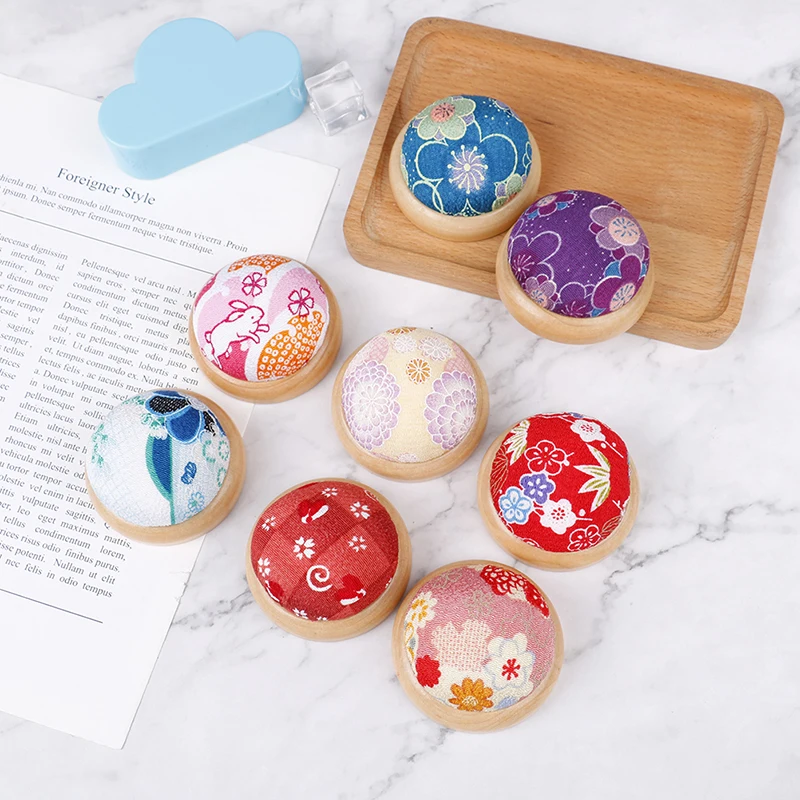 

Pin Cushions Holder Wooden Bottom Base Needle Pincushions For Sewing Diy Craft