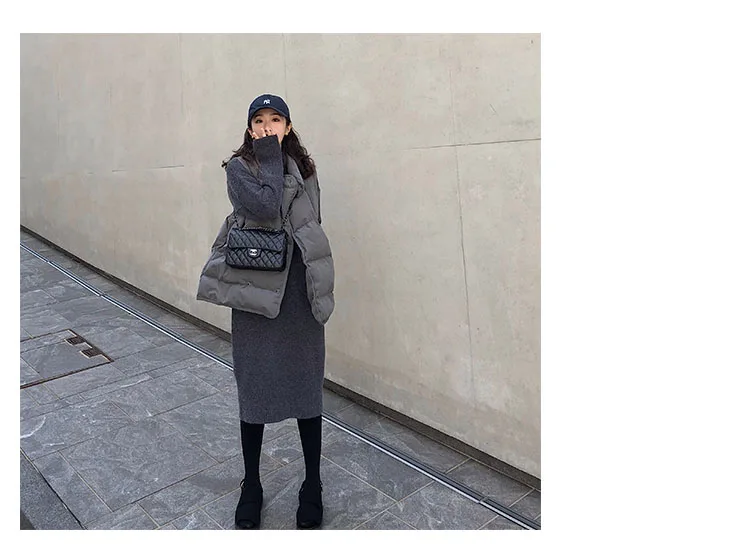 Turtleneck Cashmere Knitted Sweater Dress Women Autumn Spring Noodles Elastic Long Sleeve thick Pullover Winter Dress