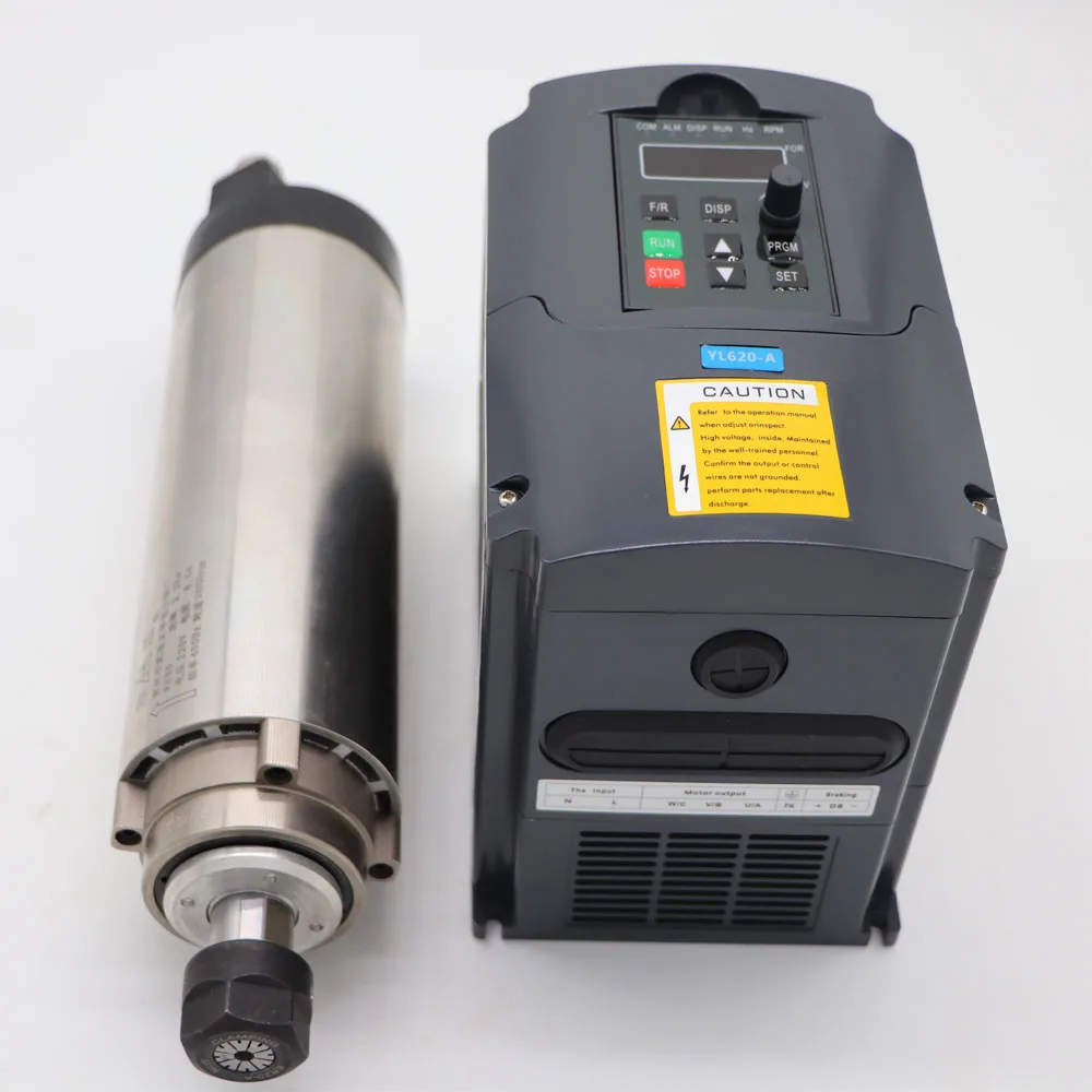 Фрезерный шпиндель с ЧПУ воздушным охлаждением 20 2 кВт + 1 инвертор VFD|inverter