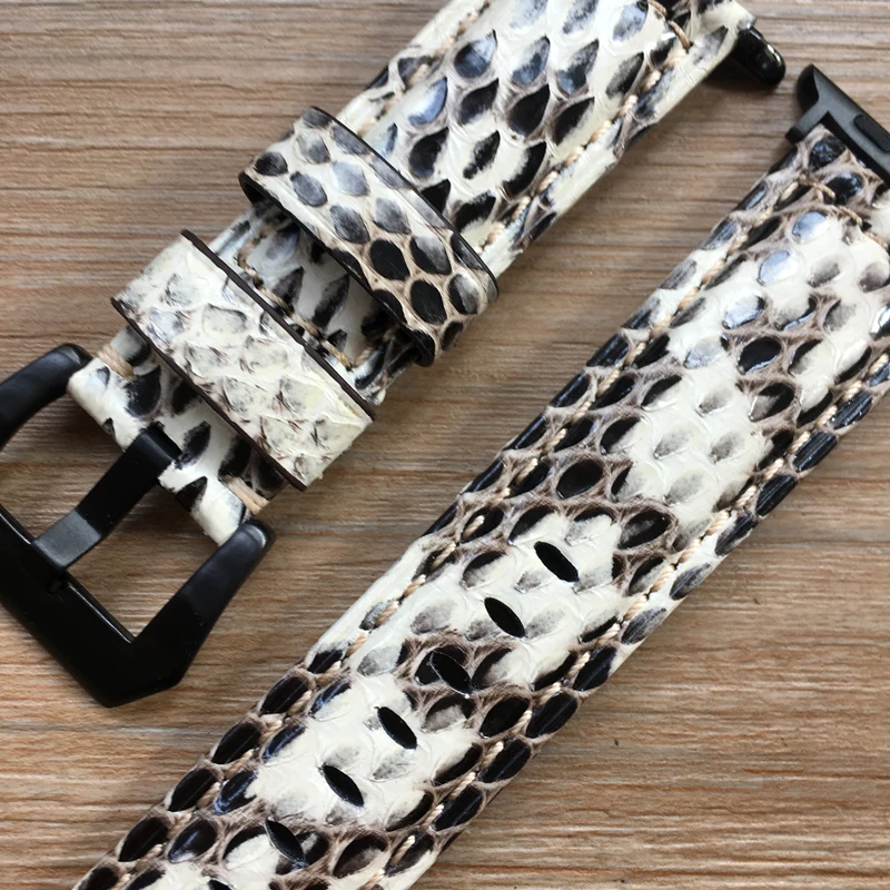 Ремешок для часов Apple Watch браслет из Натуральной Змеиной кожи Series 1 2 3 4 iWatch 38 мм 40 42