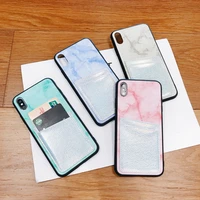 colorful marble texture case for iphone se 2020 11 pro x xs max xr 7 8 plusanti slip anti fall back cover with card pocket