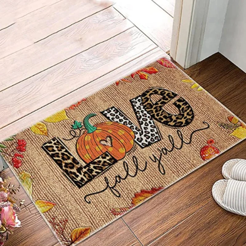 Рождество Хэллоуин любовь дверной коврик одеяло украшения для входной двери