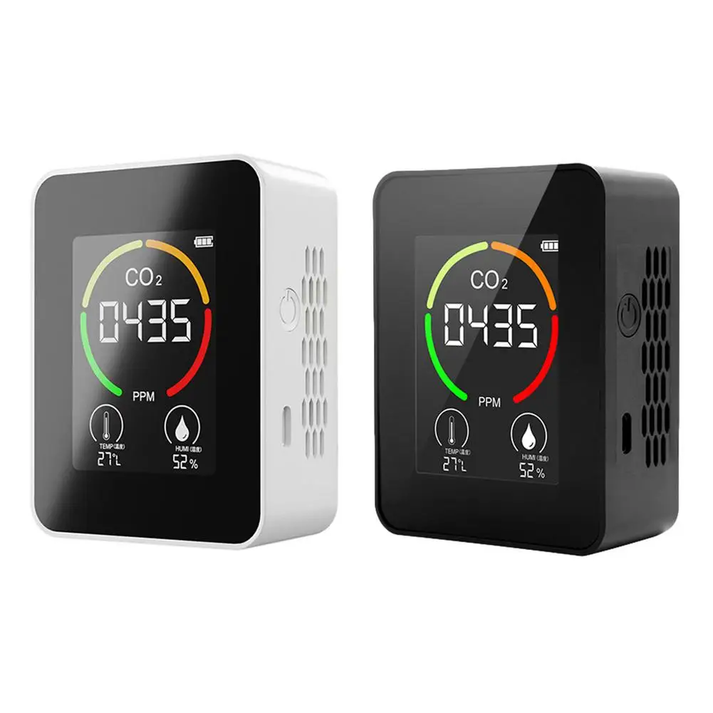 

CO2 Meter Air Quality Monitor Portable Wall Hanging CO2 Detector Indoors Greenhouse Carbon Dioxide Detector Tester