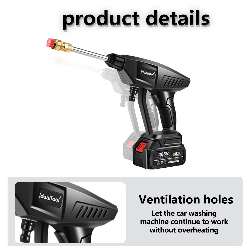 Дешево Беспроводной пистолет для автомойки высокого давления, портативный пеногенератор для шлангов моек высокого давления Makita, 18-21 в, 30 бар