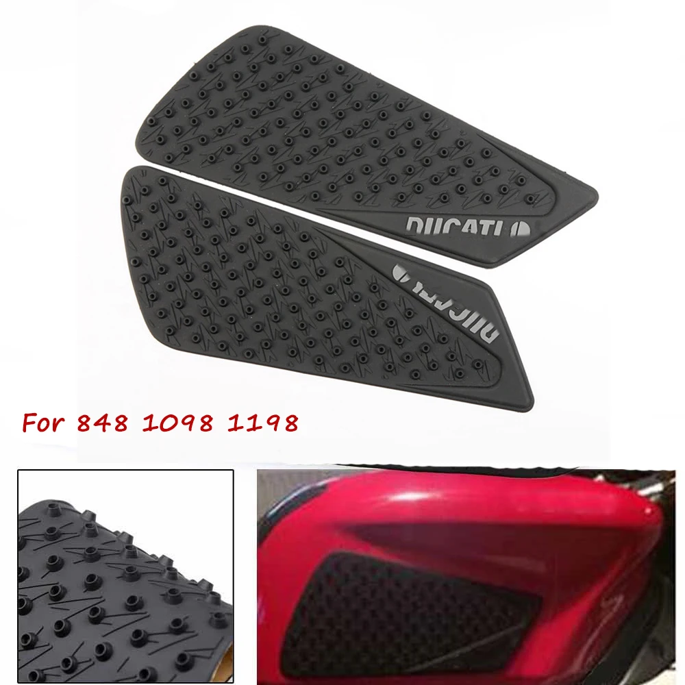 

Motorcycle Anti-Heated Gas Tank Side Grip Traction Knee Protector Sticker Anti Slip Pad For Ducati 848 1098 1198