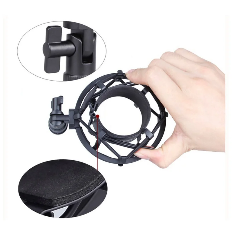 Miniphone Shock Mount 50 мм для 48 54 Диаметр конденсаторного микрофона черный|Микрофоны| |