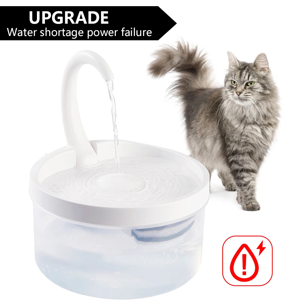 

Automatic Cat Water Fountain Electric Water Feeder USB Dog Pet Drinker Bowl Drinking Dispenser Cats Water Shortage Power Failure