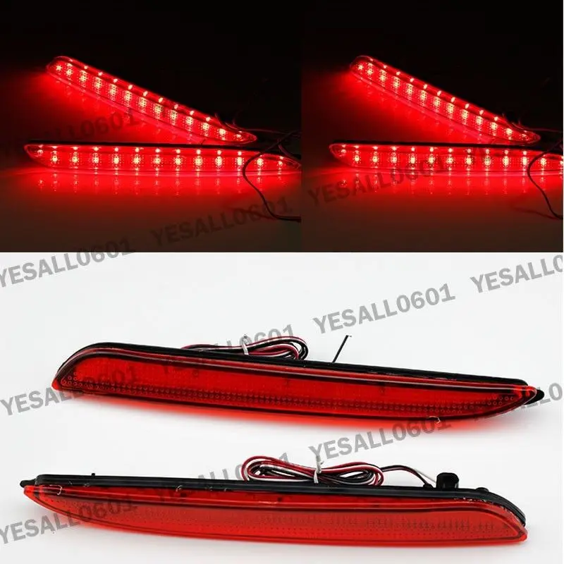 2X Светодиодный отражатель заднего бампера для объектива стоп-сигнала Mazda 3 2010-2013