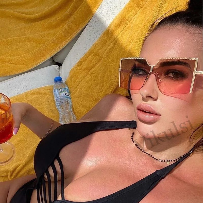 

Square Sunglasses Shaded Luxury Women Oversized Original Holidays Sun Glasses Female Men Unisex 2021 New Fashion Vintage Eyewear
