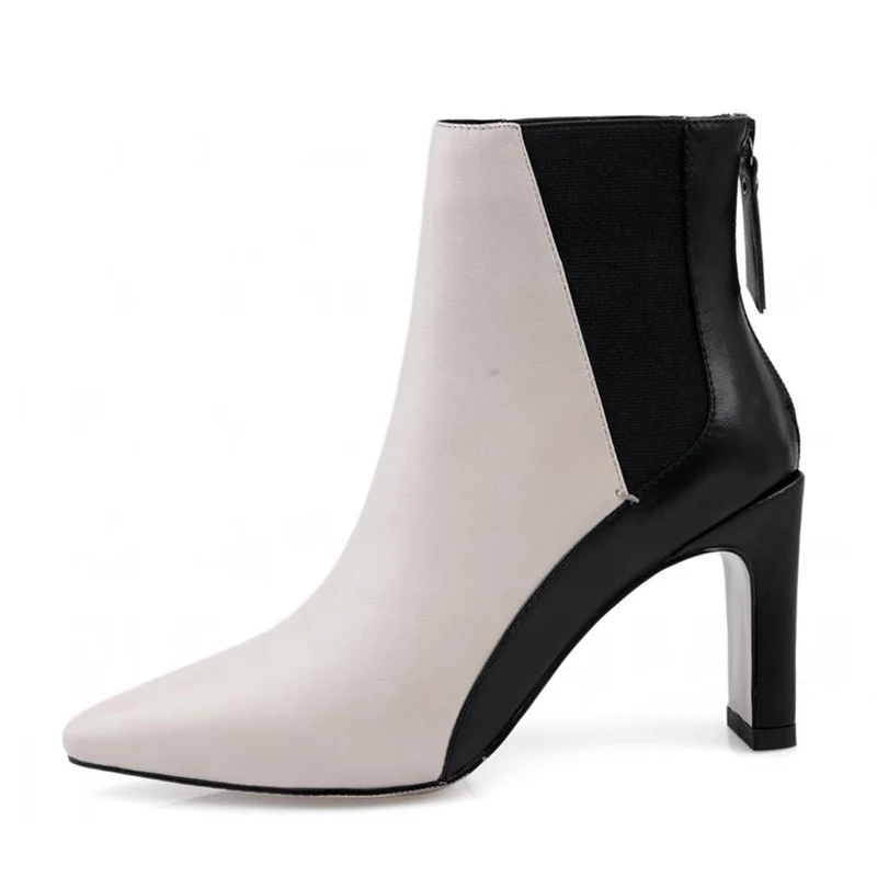 Женские ботильоны из натуральной кожи на тонком каблуке размеры 34-39 | Обувь