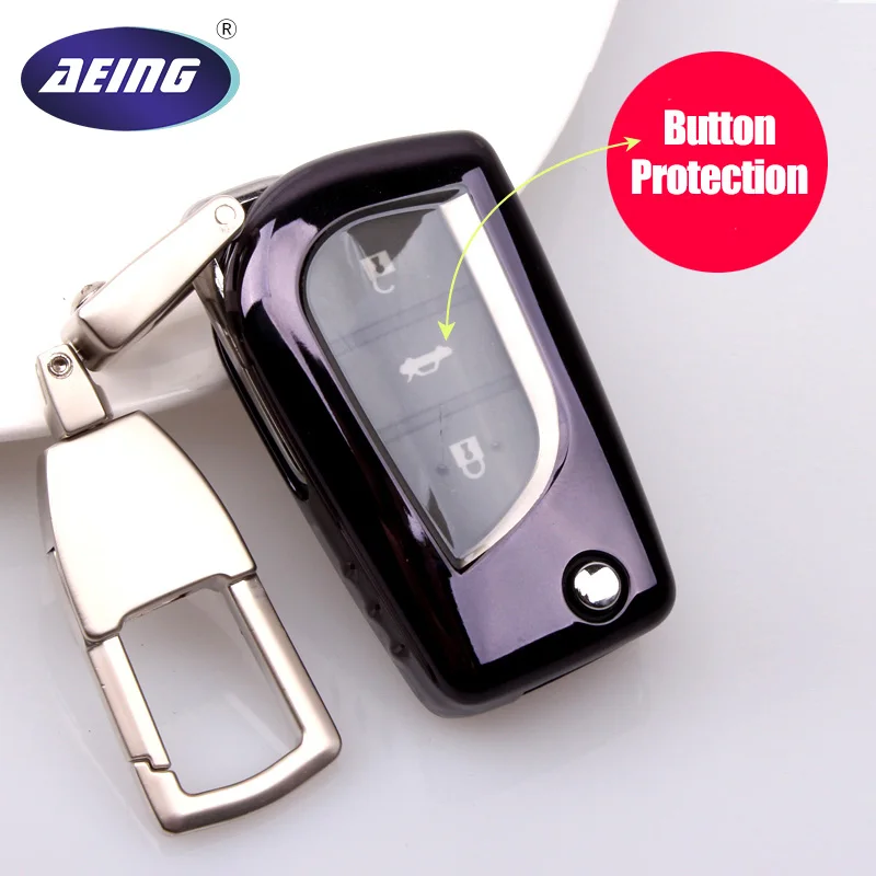 Чехол для ключа AEING чехол пульта управления автомобилем держатель из ТПУ Toyota Auris