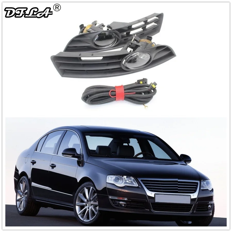 Для VW Passat B6 3C 2006 2007 2008 2009 2010 2011 Стайлинг автомобиля выпуклая линза противотуманный