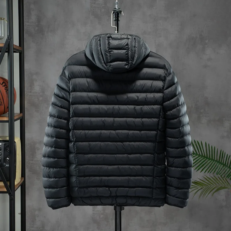 90% White Duck Down Winter Jacket Men Hooded Female Coat Two Colors Plus Size Thicken Keep Warm Winter Down Jacket Man