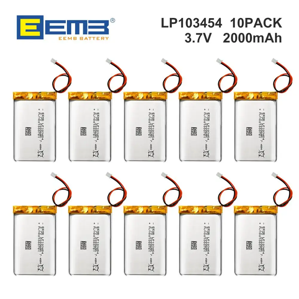 EEMB 103454 3 7 V литий полимерная аккумуляторная батарея 2000mAh Li Lion для портативного