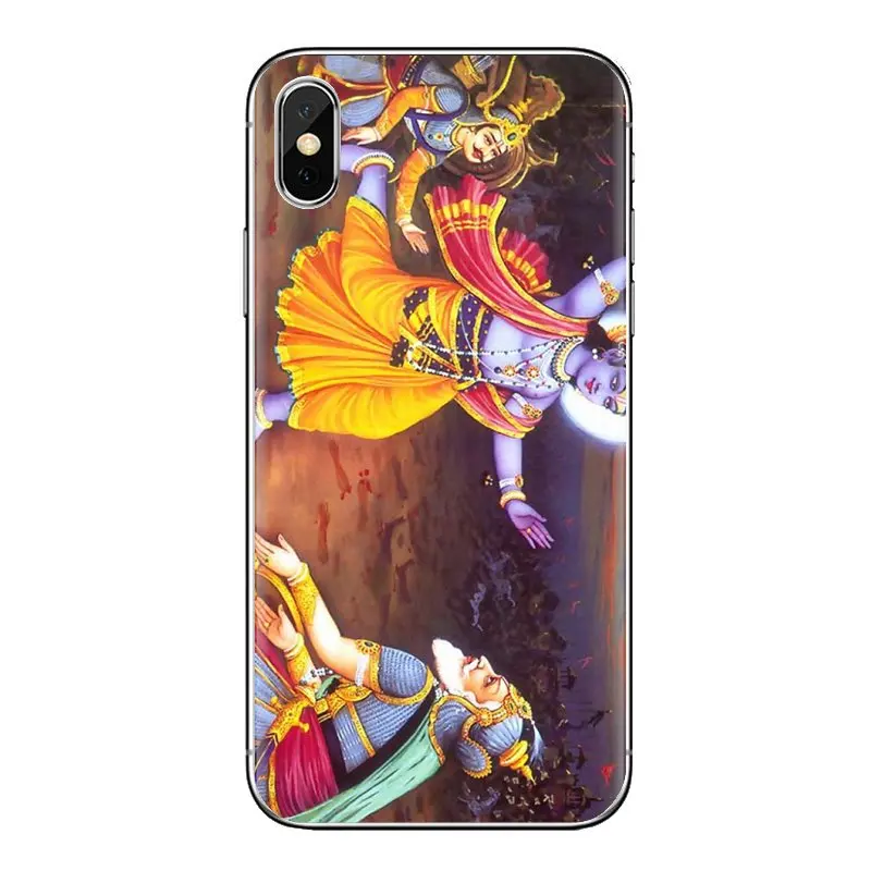 Винтаж Кришна Аватар индуистский Бог для iPhone XS Max XR X 4 4S 5 5S 5C SE 6 6S 7 8 плюс samsung Galaxy J1 J3