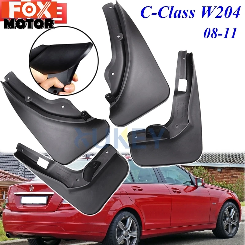 

Accessories Set Mud Flap Flaps For Benz C Class C-Class C250 C350 W204 2008 2009 2010 2011 Pre-Facelift Mudflaps Splash Guards