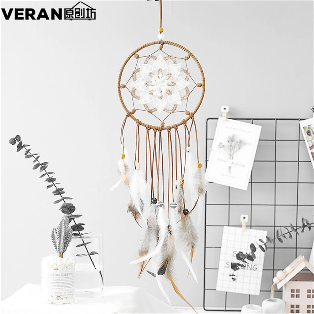 

Handmade Dream Catcher Wind Chimes Home Hanging Craft Gift Dreamcatcher Ornament Car Hanging Bedroom Decoration atrapasueños