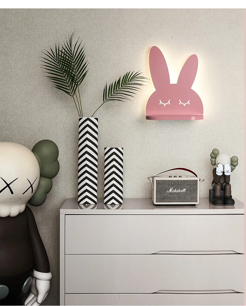 

Simple modern led cartoon children's bedroom lamp creative personality boys and girls warm bedside