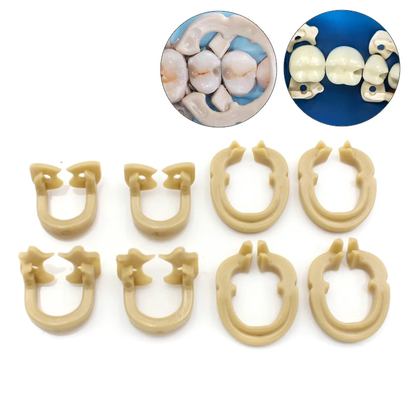 Free Shipping 4Pcs A Set Most Popular Dental Rubber Dam Clamps Rubber Barrier Clip Resin Material For Dental Lab Instrument