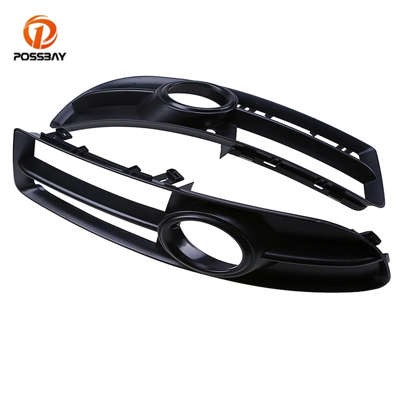 

POSSBAY 2Pcs Car Front Lower Bumper Grilles Black Fog Light Cover External parts for Audi S4 B7 Sedan/Avant/Cabrio quattro 05-09