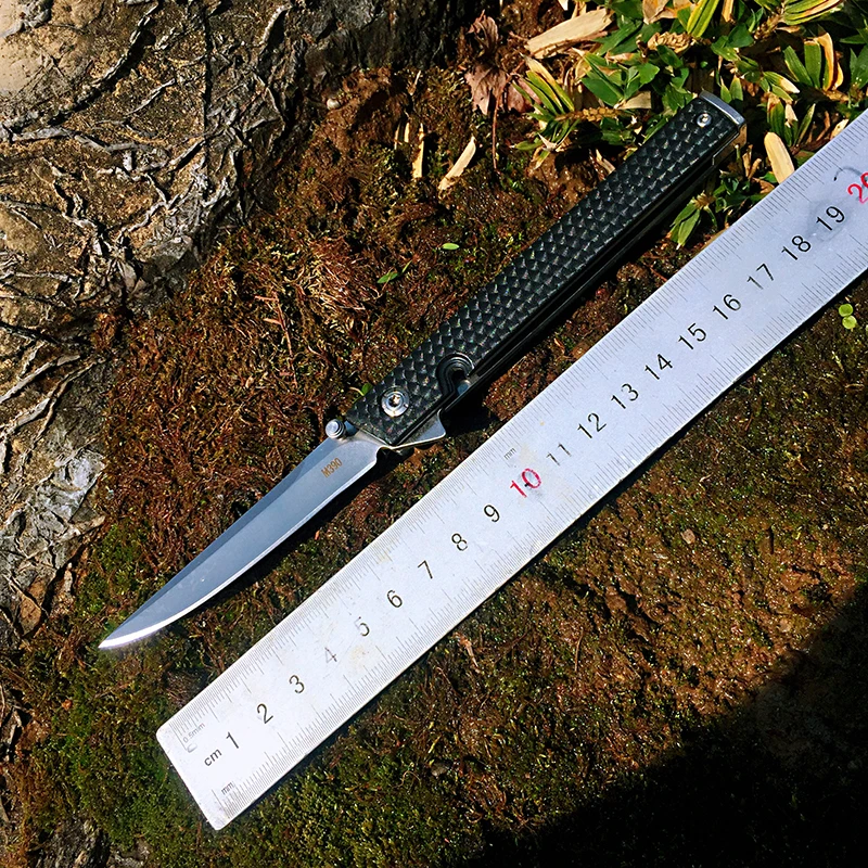 

W021 pocket knife 8Cr13 steel knife for outdoor survival EDC camping with Glass Reinforced Nylon Handle Lightweight tool