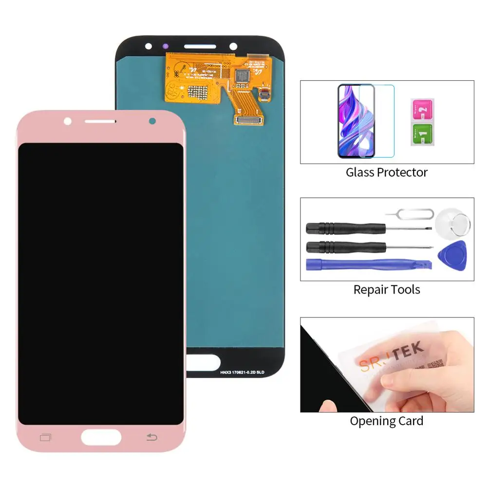 Супер AMOLED 5,2 сменный дисплей для SAMSUNG Galaxy J5 PRO J530 J530F lcd кодирующий преобразователь сенсорного экрана в сборе - Цвет: Pink no Frame