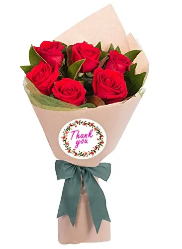 500 шт. яркие наклейки с цветами и надписью thank you белые черные фоновые этикетки для