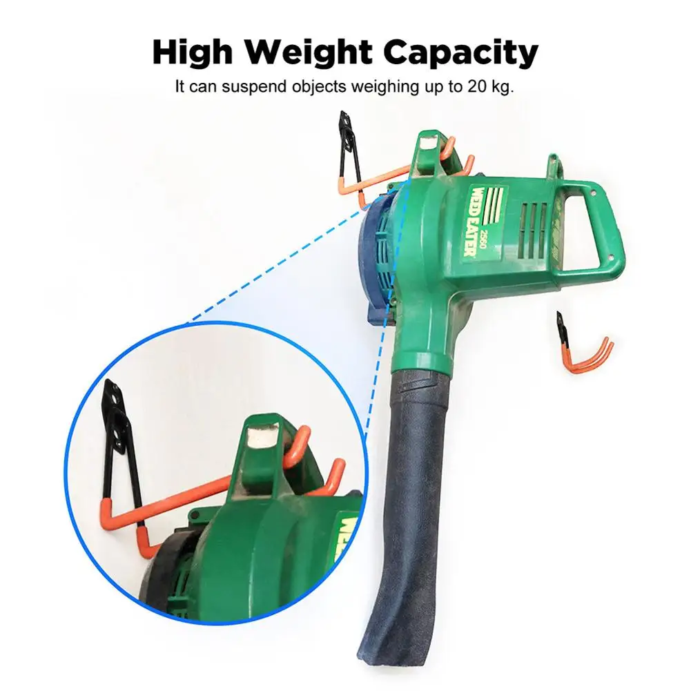 

Hook Garage Storage Tool Wall-Mounted Heavy-Duty U-Shaped Tool Holder Double Garage Hook With Non-Slip Coating Supplies