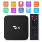 ТВ-приставка TX3 на Android, 9,0 дюйма, 4g, 4 ядра, 32 + 64 ГБ