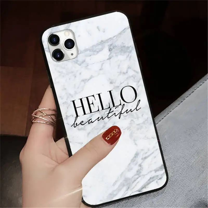 

Marble letter aesthetics pattern Phone Case for iPhone 11 12 pro XS MAX 8 7 6 6S Plus X 5S SE 2020 XR