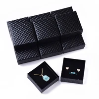 12pc jewelry organizer storage gift box pendant necklace earrings ring box paper jewellry packaging container with sponge inside