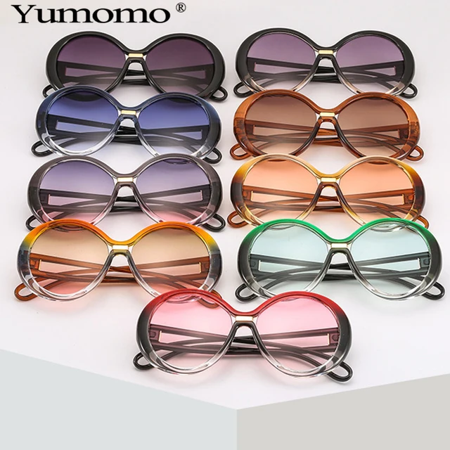 Fashion Oversized Round Sunglasses Women Vintage Colorful Oval Lens Eyewear Popular Men Sun Glasses Shades UV400 6