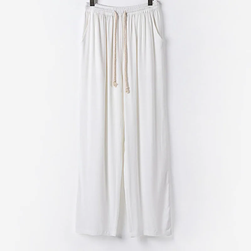 

Spring summer Sleepwear pants 5XL 6XL 7XL 8XL waist 137cm cotton linen Home pants