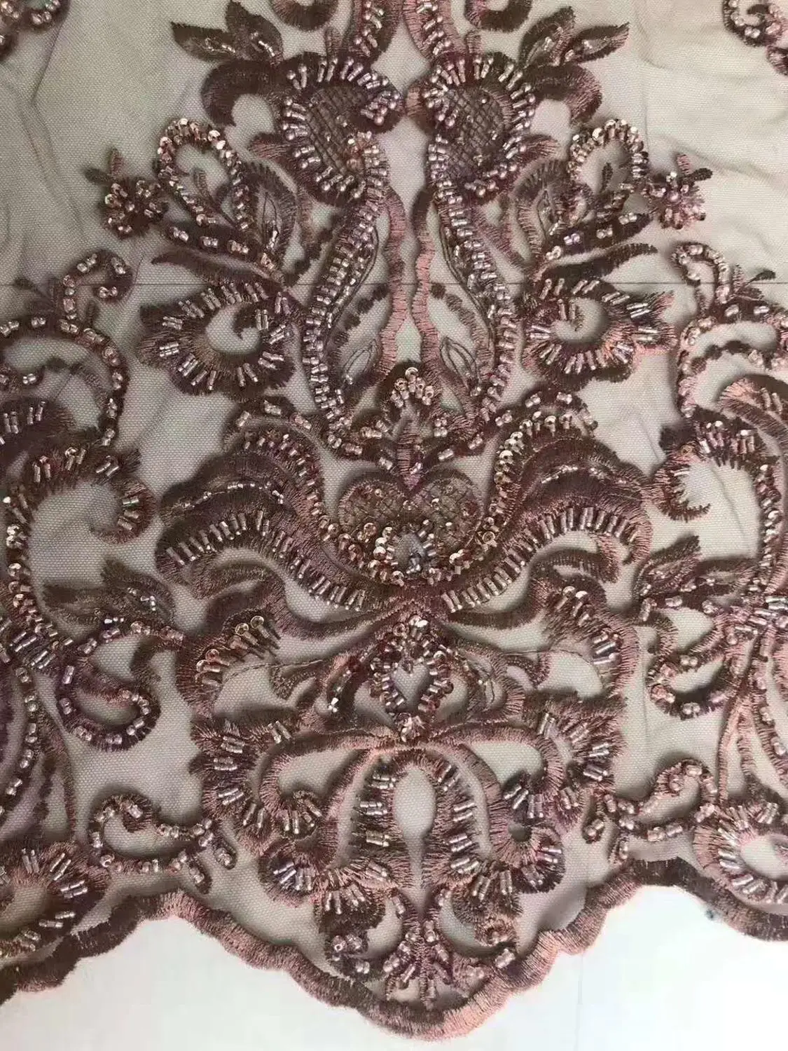 Hand Beaded Embroidery French Mesh Lace High Quality Fabric Africa Nigeria Dress Wedding 5yards | Дом и сад