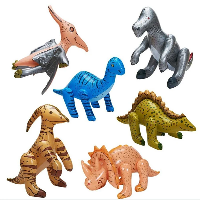 6 шт./лот надувные игрушки динозавры для девочек и мальчиков на день рождения