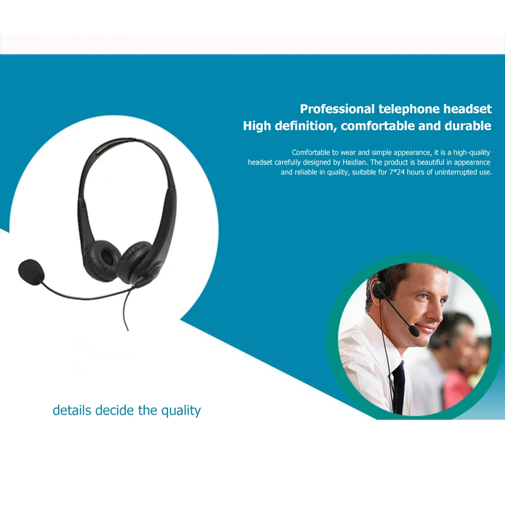 

Line Control Headphone Reduction Headset with MIC Portable PC Call Center Noise USB Wired Entertainment Earphone Supply