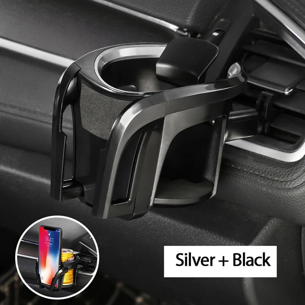 car air vent mount 2 in 1 cup holder phone mount adjustable beverage water bottle holder vehicle cup stand bracket auto interior free global shipping