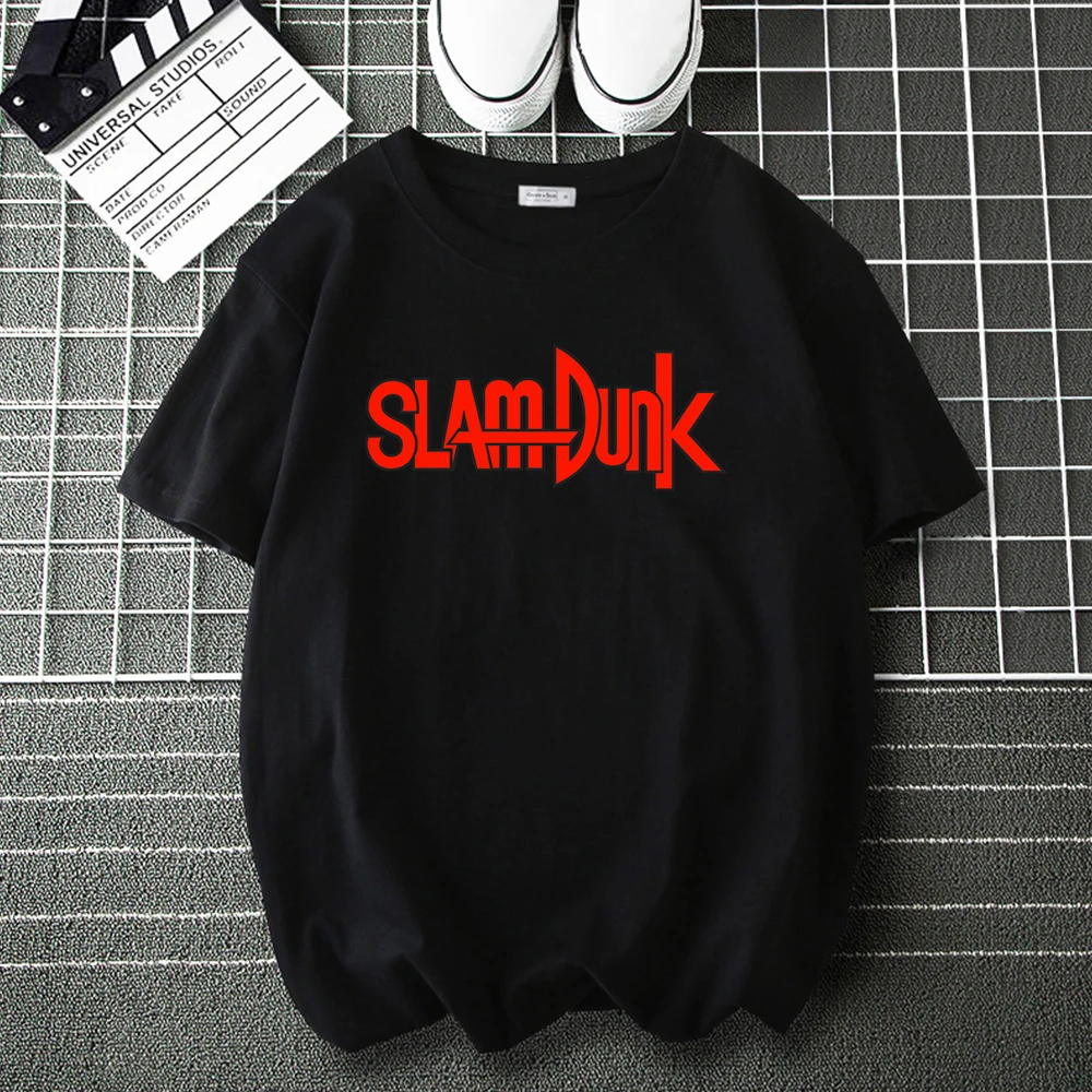 

Japan Anime Basketball logo SLAM DUNK Tee Shirt Men Fashion Manga Brand Casual Loose Tops Male Hip Hop Harajuku T-Shirts