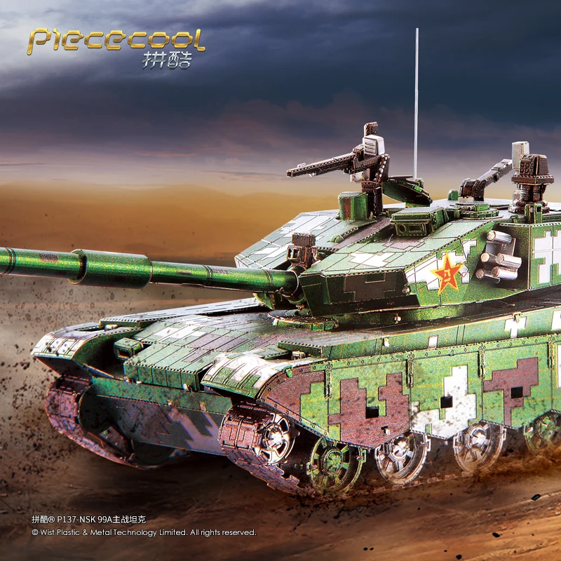 New Arrivals 3D DIY Metal Puzzle Model For 99A MAIN BATTLE TANK Adult Kids Educational Collection Manual Toys Gift Hot Sale | Игрушки и