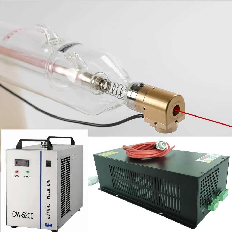 Оригинальная лазерная трубка SPT 130 Вт с CW5200 охладитель воды питания|Запчасти для