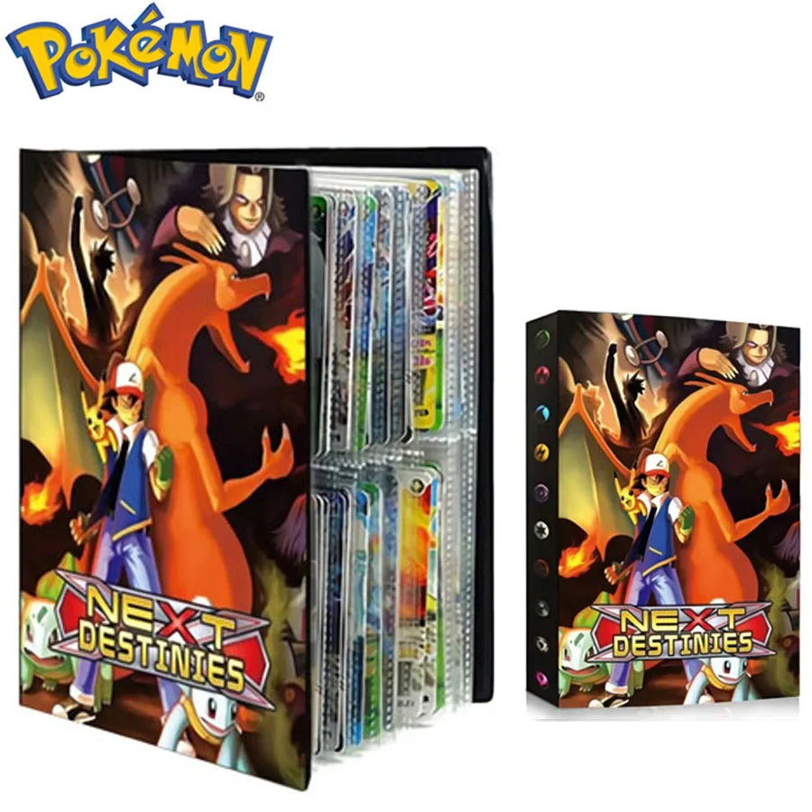 

4 Pocket 240 Card Pokemon Card Binder Album Large Livre Pokémon Map Anime Collectors Holder Book Capacity Folder Toys For Kids