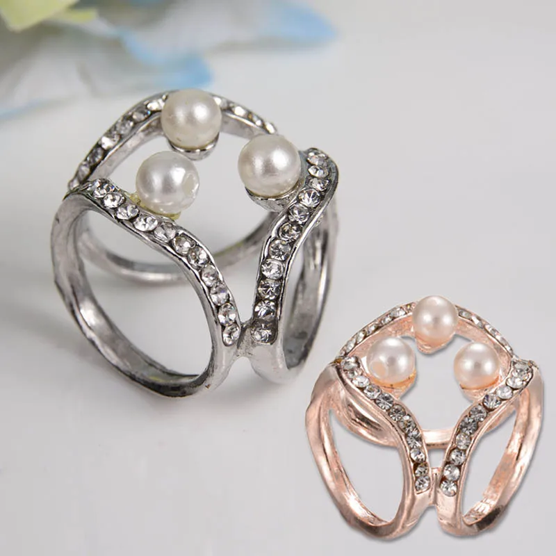 Модная брошь в Корейском стиле с искусственным жемчугом и кристаллами виде