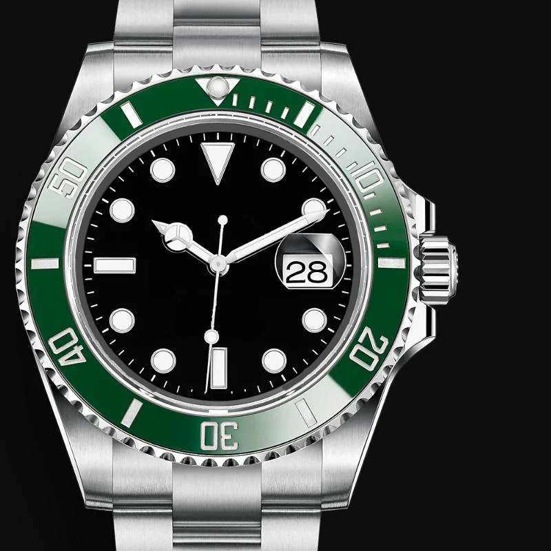 

New Men's Automatic Mechanical Watch Stainless Steel Black Blue Ceramic Wristwatch Sapphire Crystal