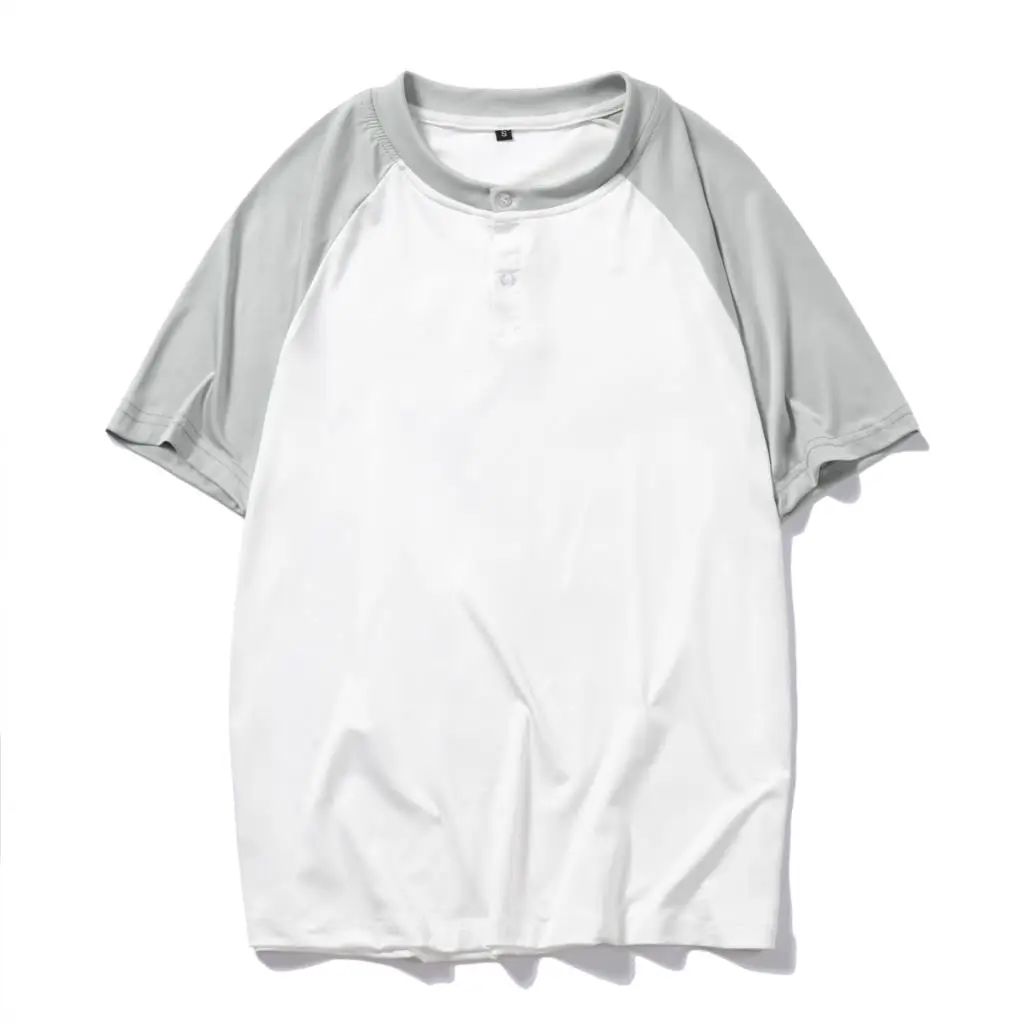 

Футболка мужская летняя с коротким рукавом, свободная дышащая Базовая рубашка в стиле хип-хоп, с круглым вырезом, в стиле пэчворк, в Корейско...