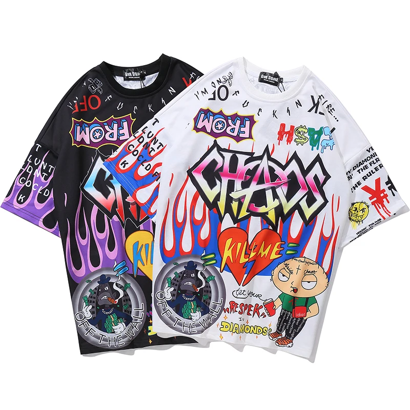 

Шорты с рисунком граффити из аниме, раппер, рок, японский, корейский спортивный костюм, мужской мультяшный стиль Харадзюку