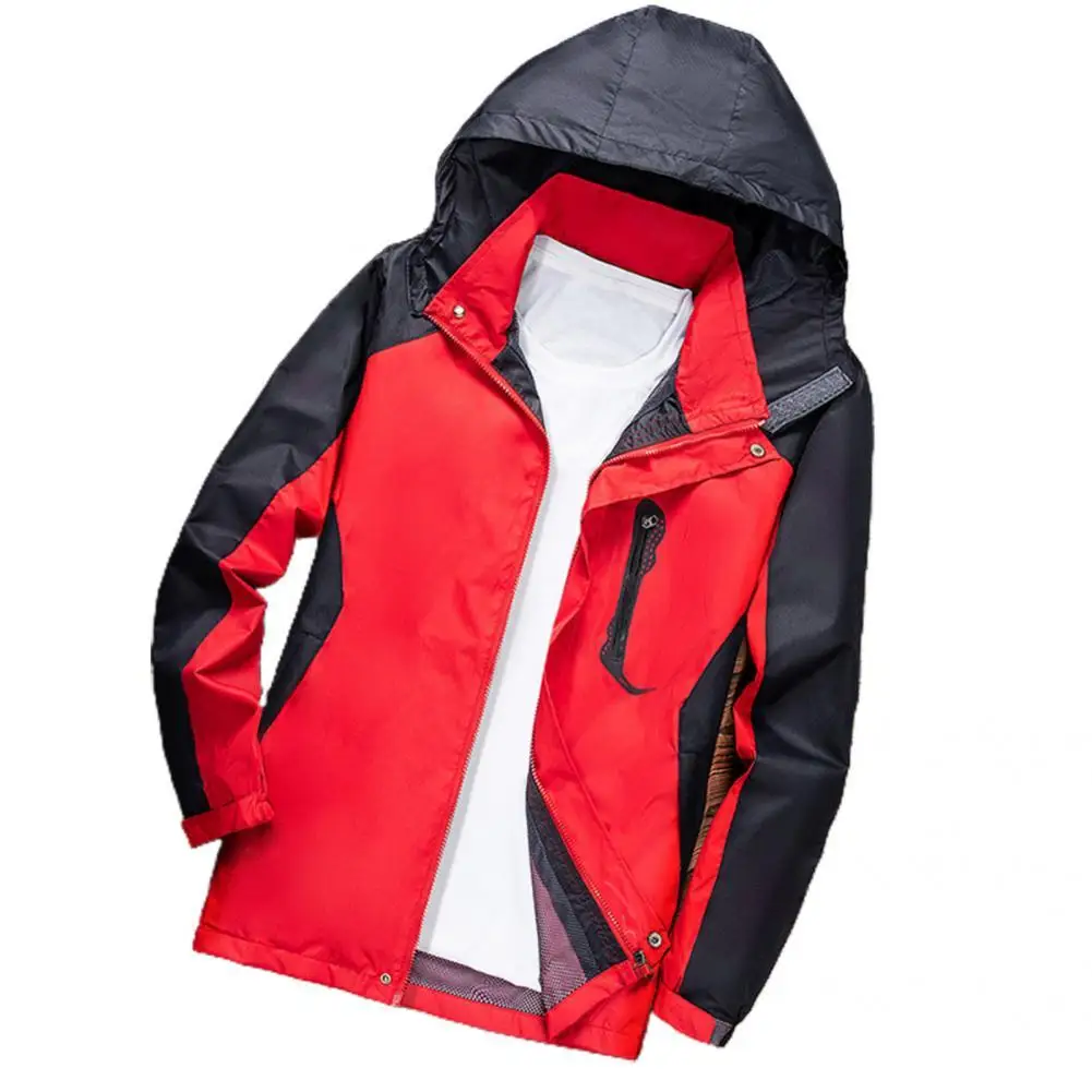 

Terrific Spring Coat Patchwork Detachable Hat Outdoor Coat Casual Spring Jacket